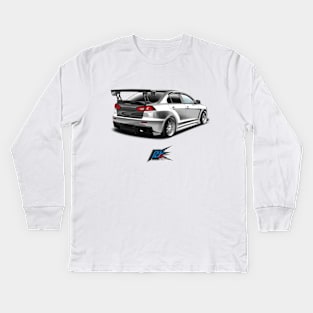 mitsubishi evoX Kids Long Sleeve T-Shirt